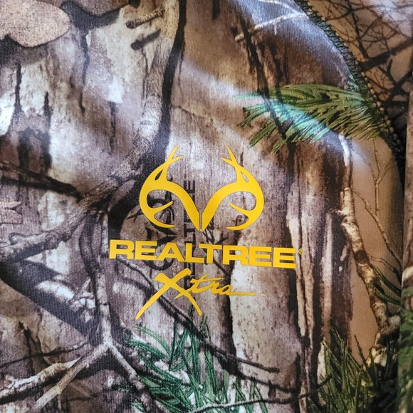RealTree Men's 2XL Green Camouflage Long Sleeve 1/4 Zip Scent Factor PT 5007 - Picture 6 of 13